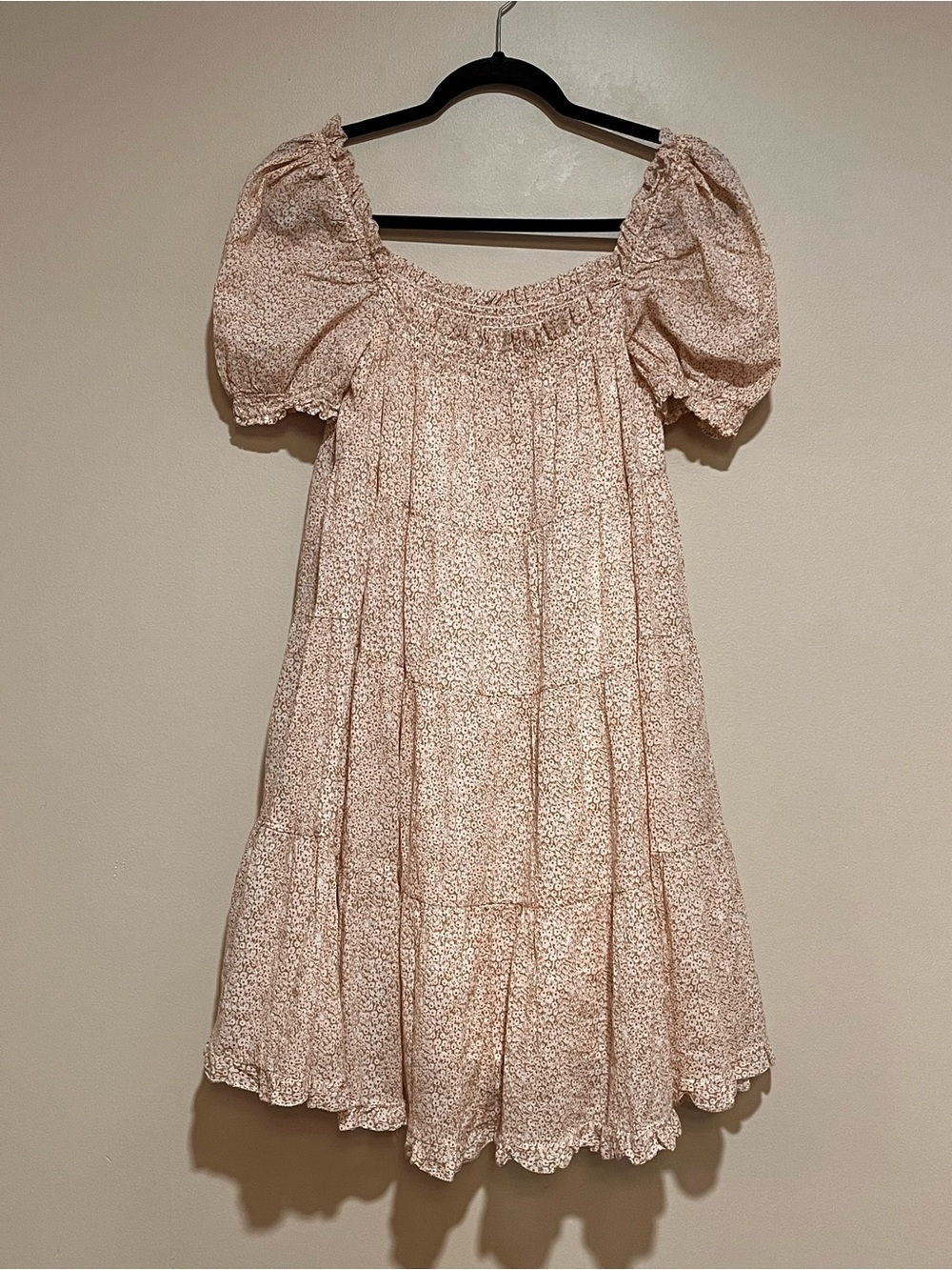 Sundays | Ditsy floral mini babydoll coquette dress Women’s size M ruffle smock - Picture 2 of 9